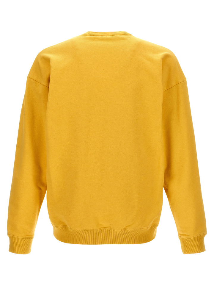 Logo Embroidery Sweatshirt Yellow