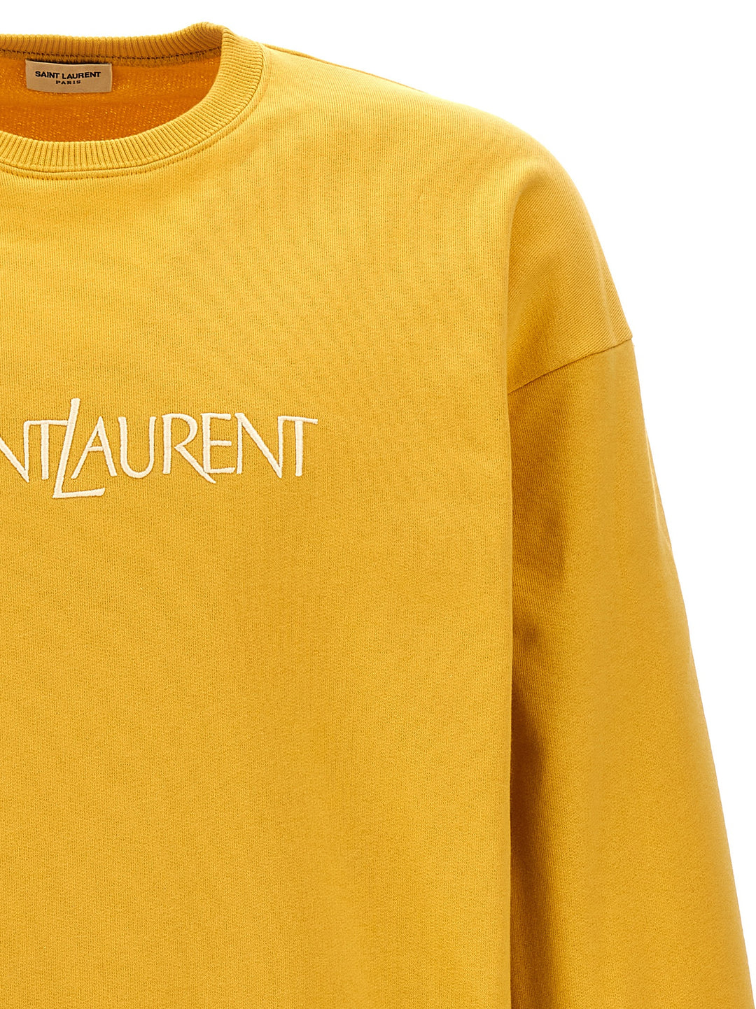 Logo Embroidery Sweatshirt Yellow