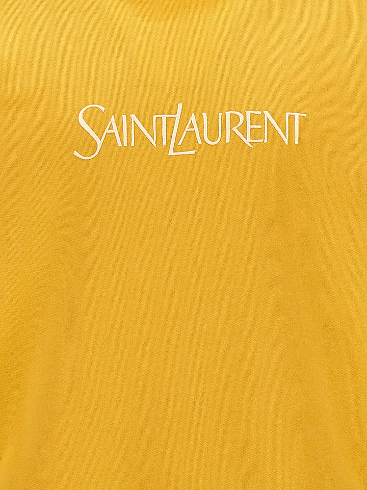 Logo Embroidery Sweatshirt Yellow