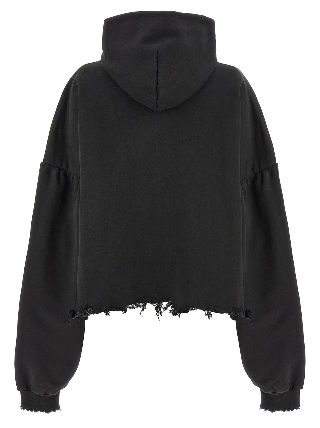 Logo Embroidery Hoodie Sweatshirt Black