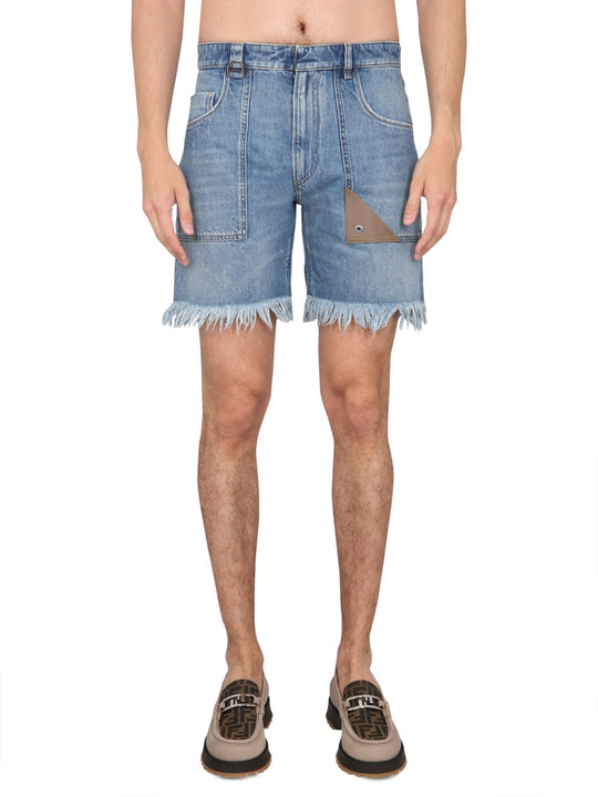 Denim Bermuda Shorts