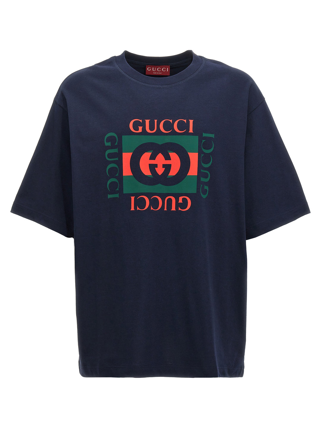 Gucci Logo Print T-shirt - Blue | ecaf41f039850ed2c93b0becff667a922ef46e78