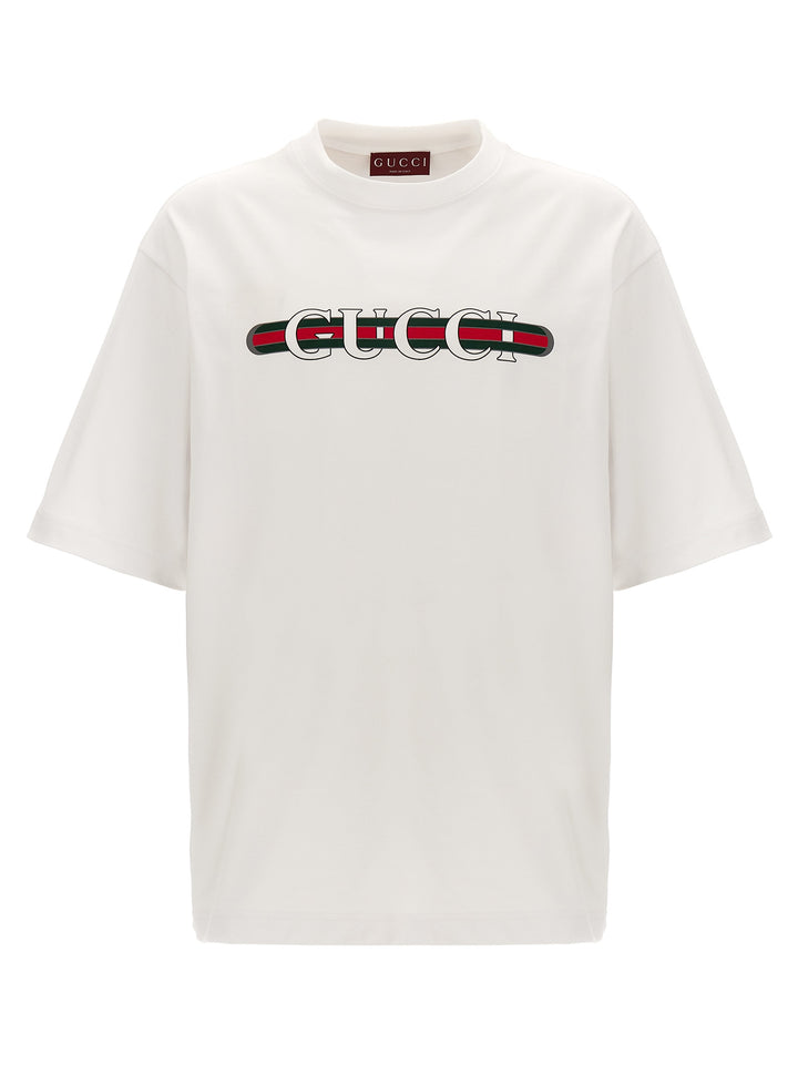 Gucci Gucci Web T-shirt - White | 5a82ae98c013cf7365b9d3fcaf633a9a94ae56c6