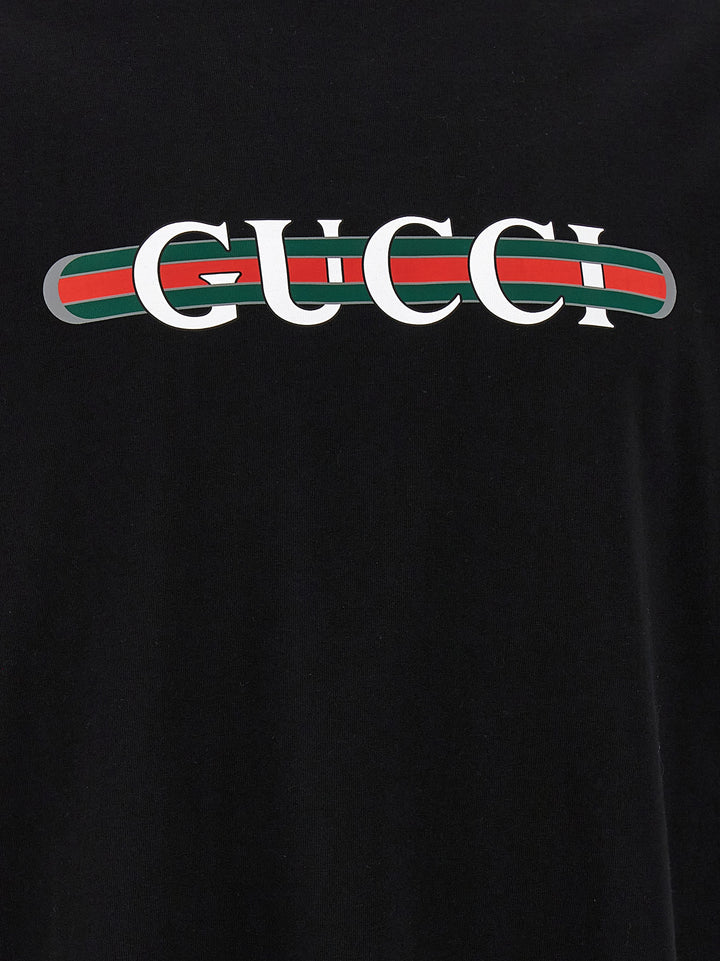 Gucci Gucci Web T-shirt - Black | b68edfa24b06a8b9a15265ce3a621c7e80fd3494