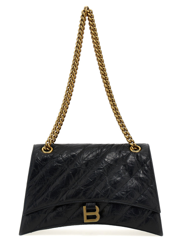 Crush Chain Shoulder Bags Black