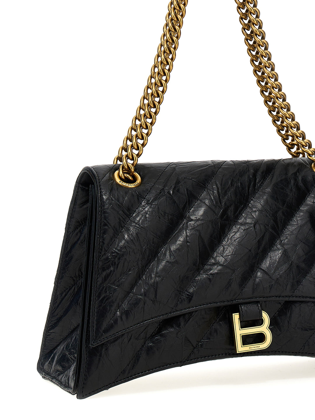 Crush Chain Shoulder Bags Black