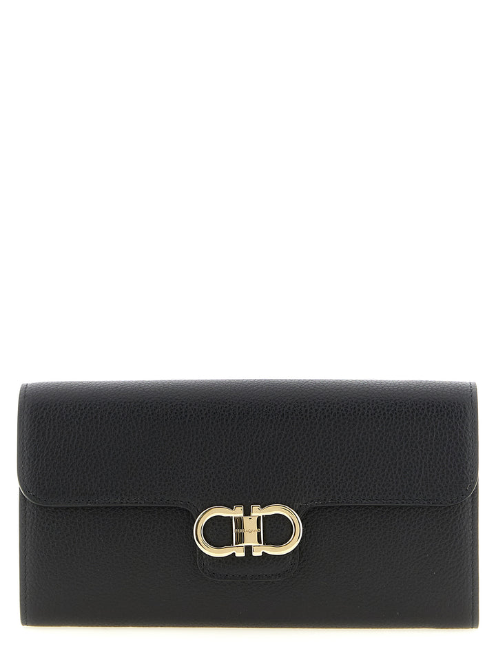 Ferragamo Gancini Wallets and Card Holders - Black | 7928f4f51ec06004607a0fffe687b269c3da29cc