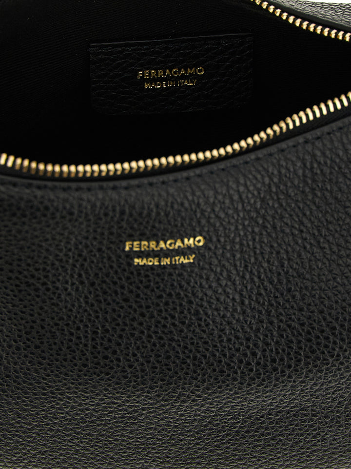 Ferragamo Gancini Hand Bags - Black | 96b9d30fe314635bf7137a57f3ae56df287fe99a