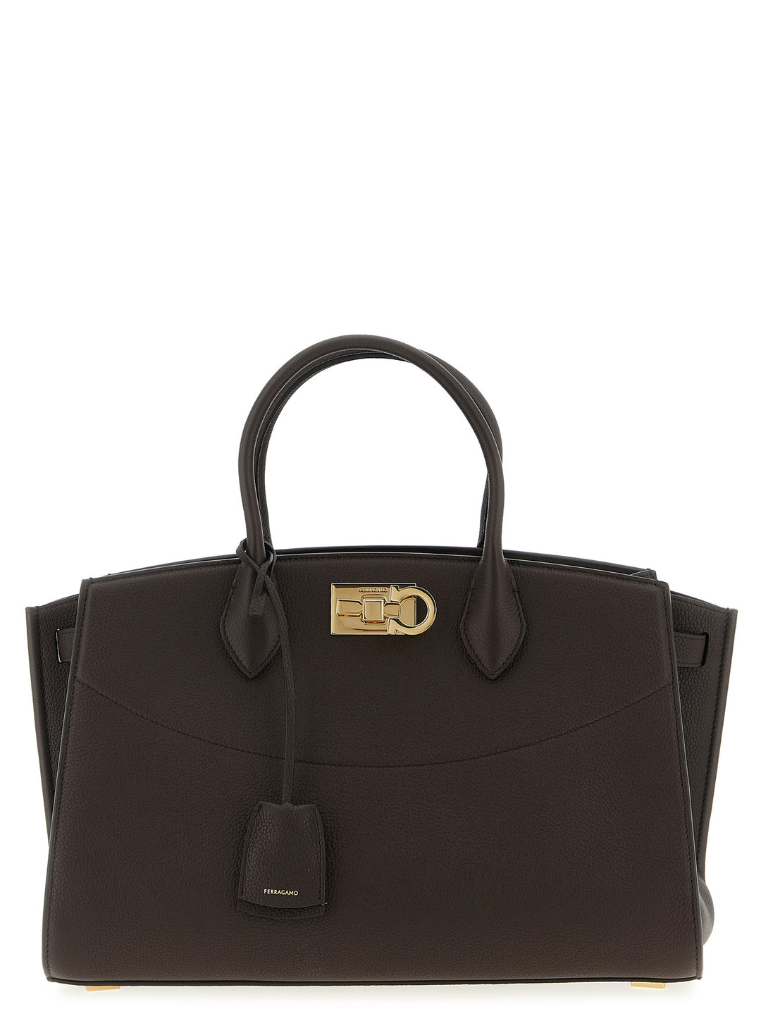 Ferragamo New Ferragamo Studio Soft (L) Hand Bags - Brown | 8dd1efaddb48c616927456f6e1041f21d7a8003a