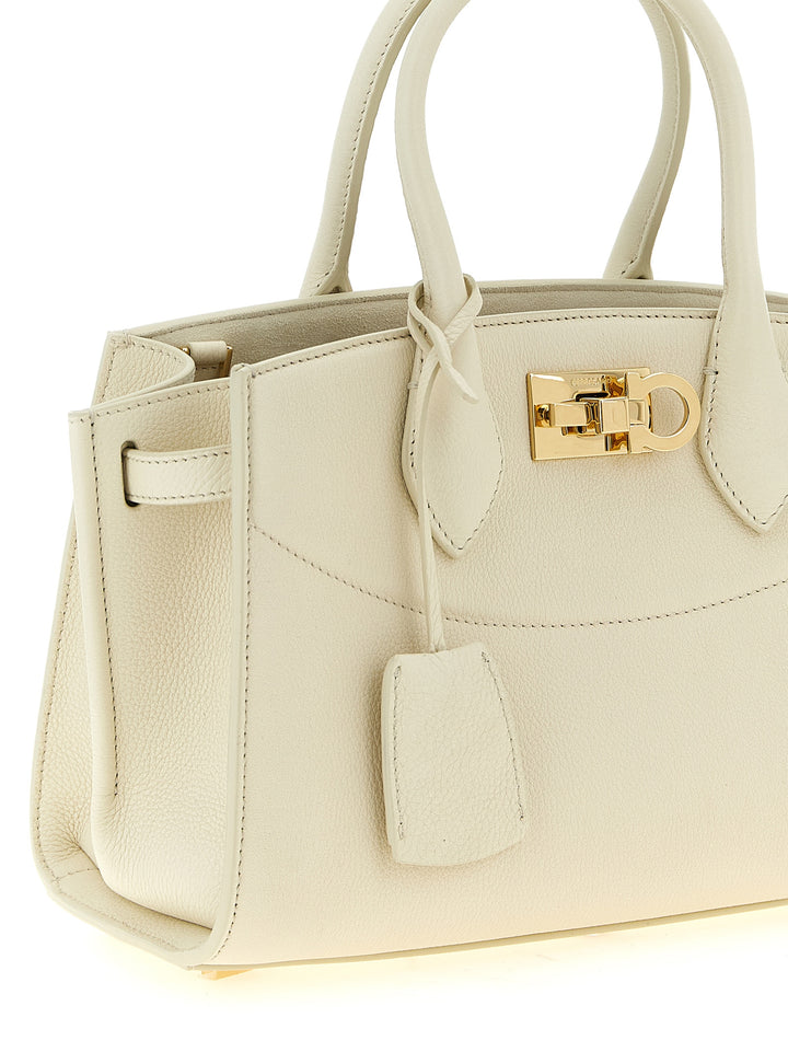 Ferragamo New Ferragamo Studio Soft (M) Hand Bags - White | 3f47e0cafd66c24644beace3c03278731a763d97