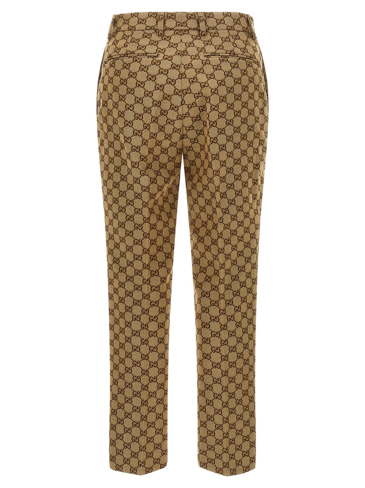 Gucci Gg Fabric Trousers Pants - Beige | b306b76f8074661f419943d5075d8b3db723ad42