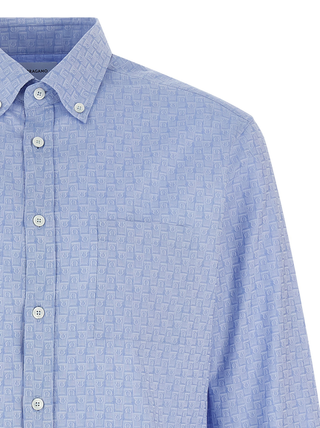 Ferragamo Gancini Shirt and Blouse - Light Blue | 5e9138a613096fb34c5c5e55a4d887c1cafe0ea3