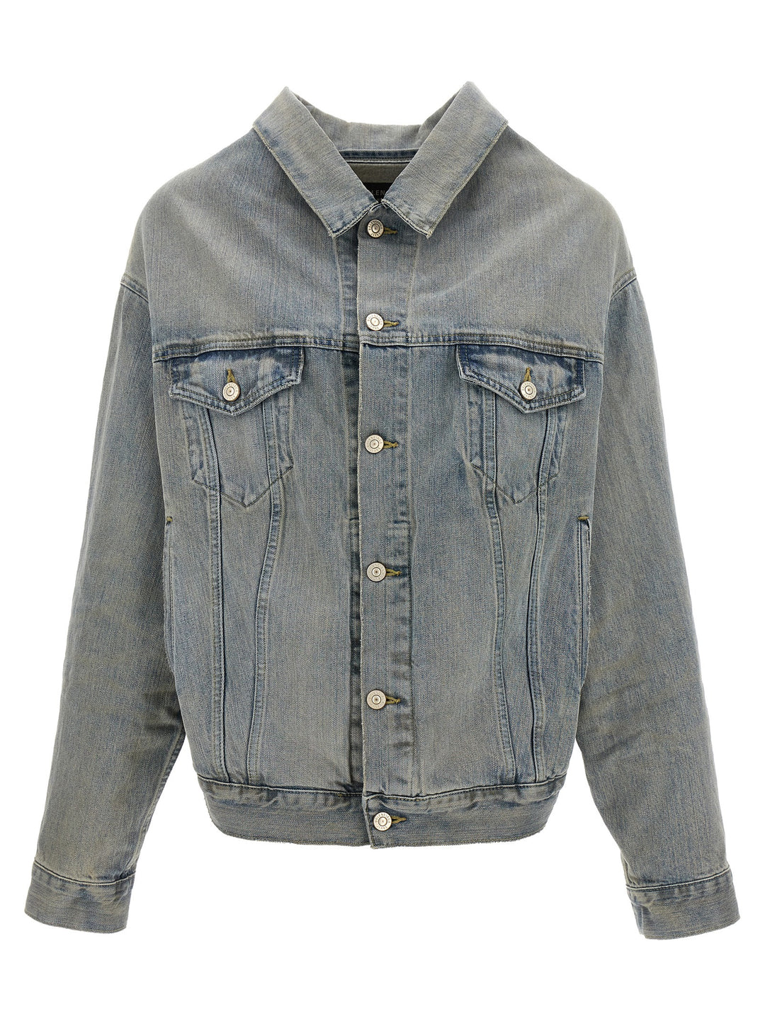 Off-Shoulder Denim Jacket Casual Jackets, Parka Blue