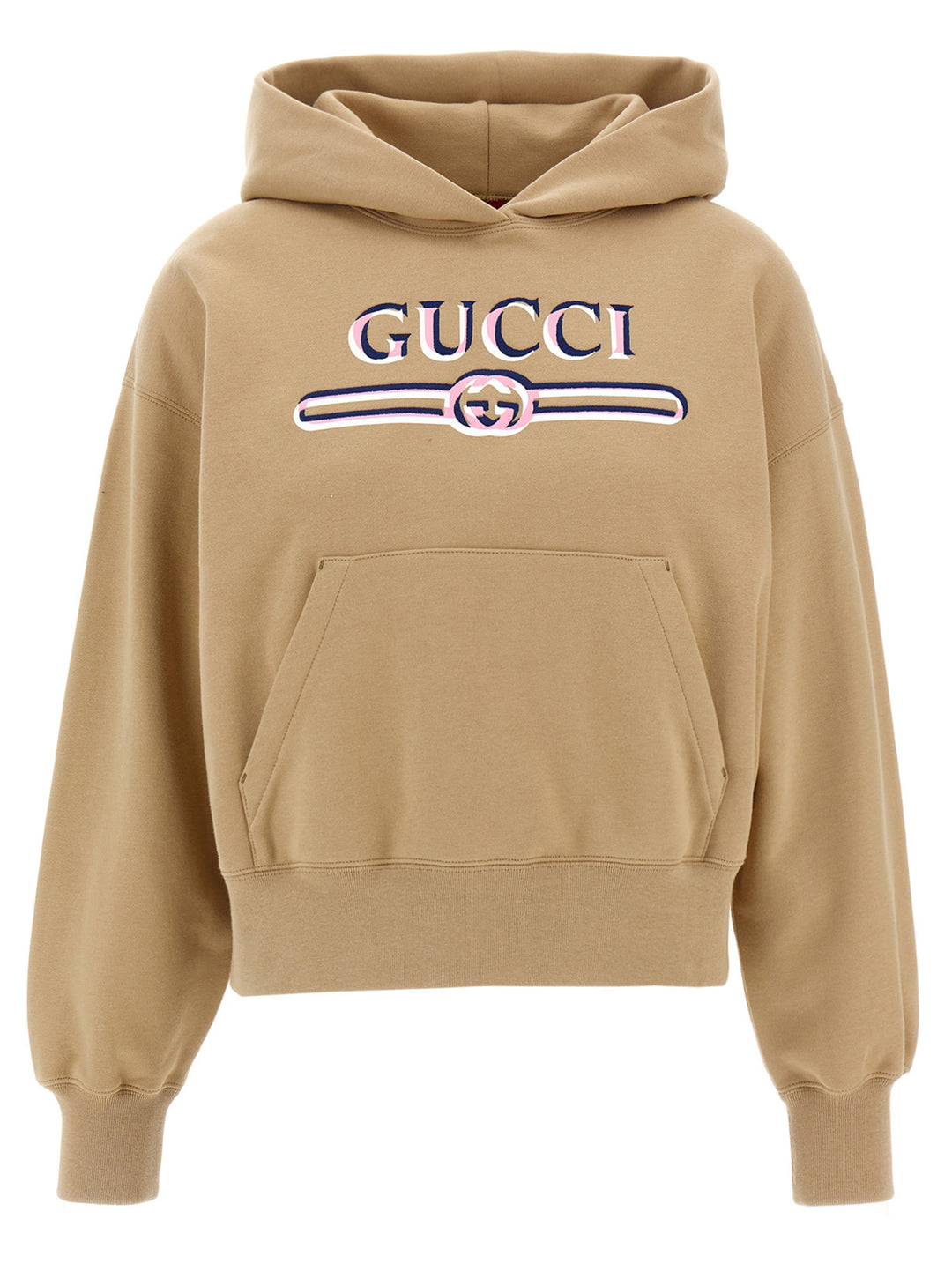 Gucci Logo Hoodie Sweatshirt - Beige | b68db33a5f6c55b25149887d040e3dd0ca7a107a
