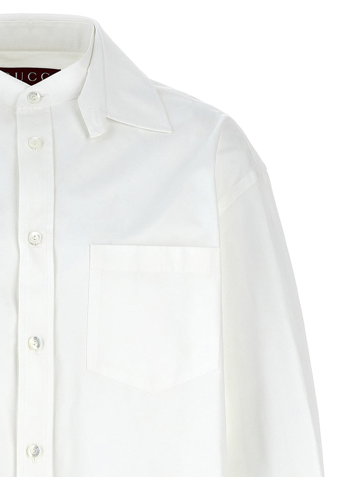 Gucci Double Collar Shirt Shirt and Blouse - White | 4abe88f58668b4542c79b39a39e0657cd62b3246