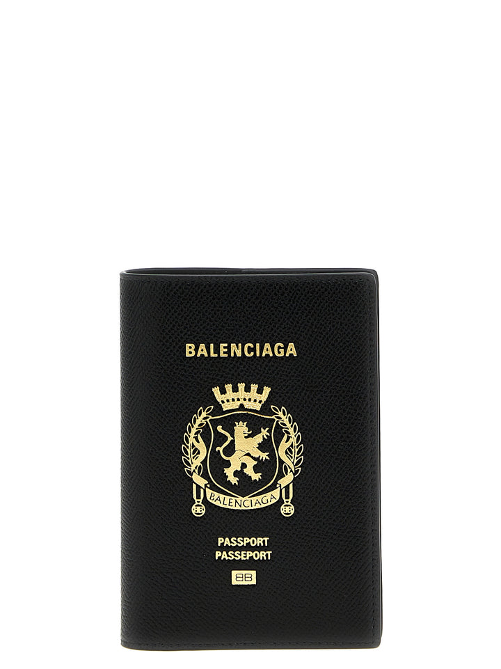 Balenciaga Logo Leather Passport Holder Home & Lifestyle - Black | 87d3811d6ff00e837962623784126034d8082657