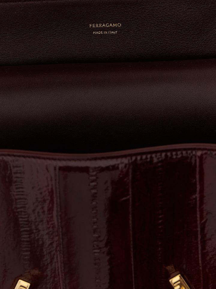 Ferragamo Hug Soft (M) Shoulder Bags - Bordeaux | 53a8b889cad0894ed96320df46046f0ec2f32f6f