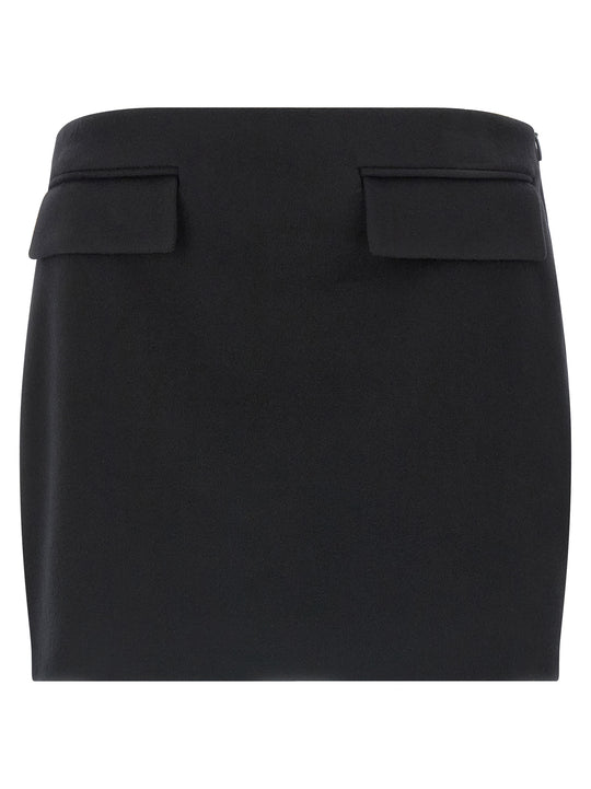 Cashmere Wool Skirt Skirts Black