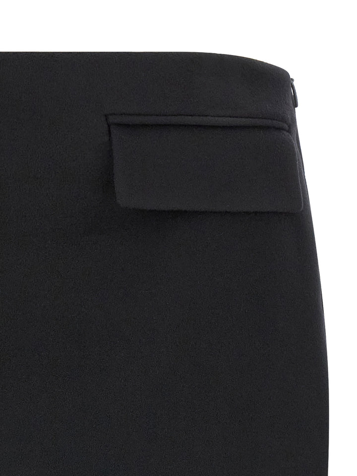 Ferragamo Cashmere Wool Skirt Skirts - Black | 50b004d5ebd20f9a6325bbea301bed175359348b