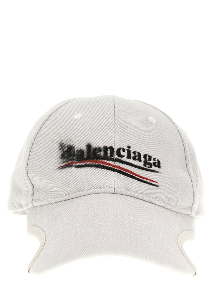 Political Stencil Hats White/Black