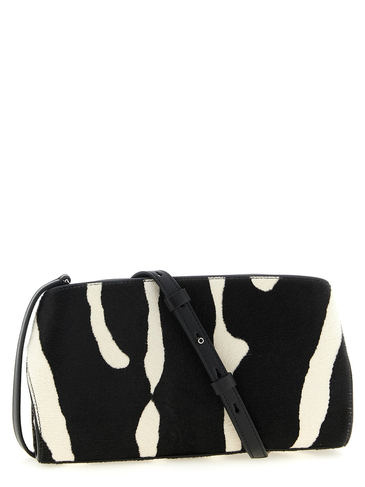 Ferragamo Hug Cb E/W Clutch - White/Black | 1c4b76730b83a5080dfcc07fffcd9810a1434035