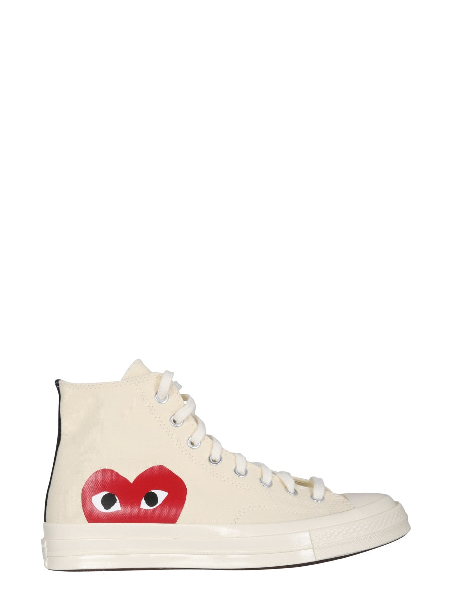 Comme Des Garçon Play x Converse Sneakers - White | Wanan Luxury