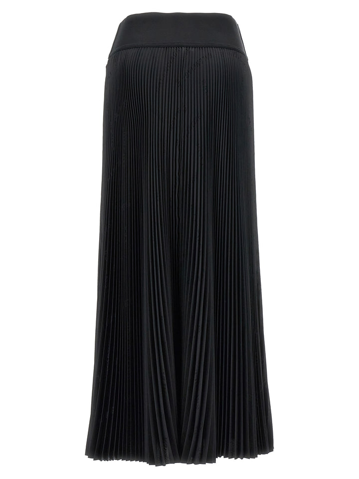 Logo Pleated Skirt Skirts Black