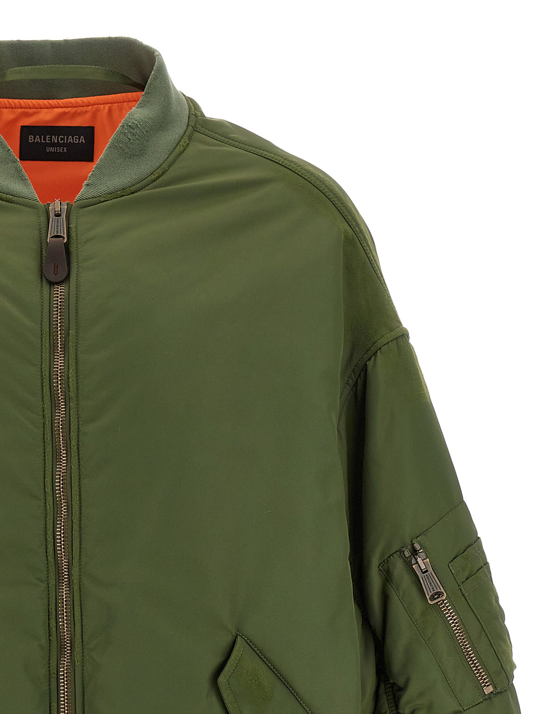 Off Shoulder Casual Jackets, Parka Green