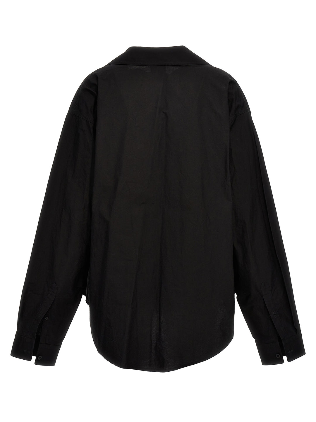 Crumpled Effect Shirt Shirt, Blouse Black