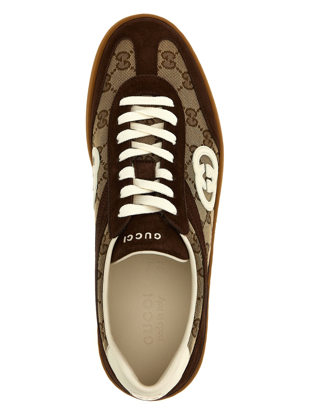 Gucci Incrocio Gg Sneakers - Brown | 13201188cd66ed3c973ca2d914db2c8c218494f2