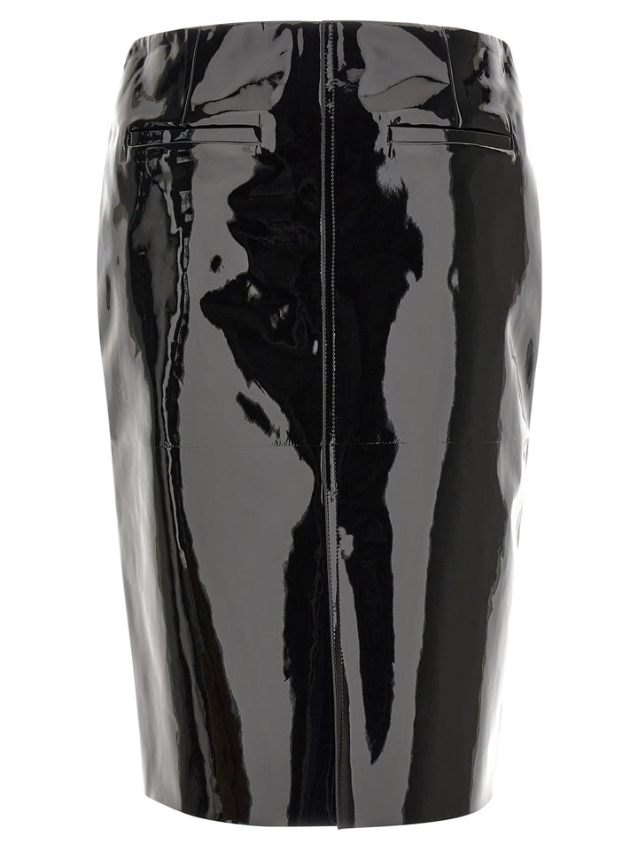 Ferragamo Patent Skirt Skirts - Black | a28f14d407dff67ec91b8c2965973141a19862f1
