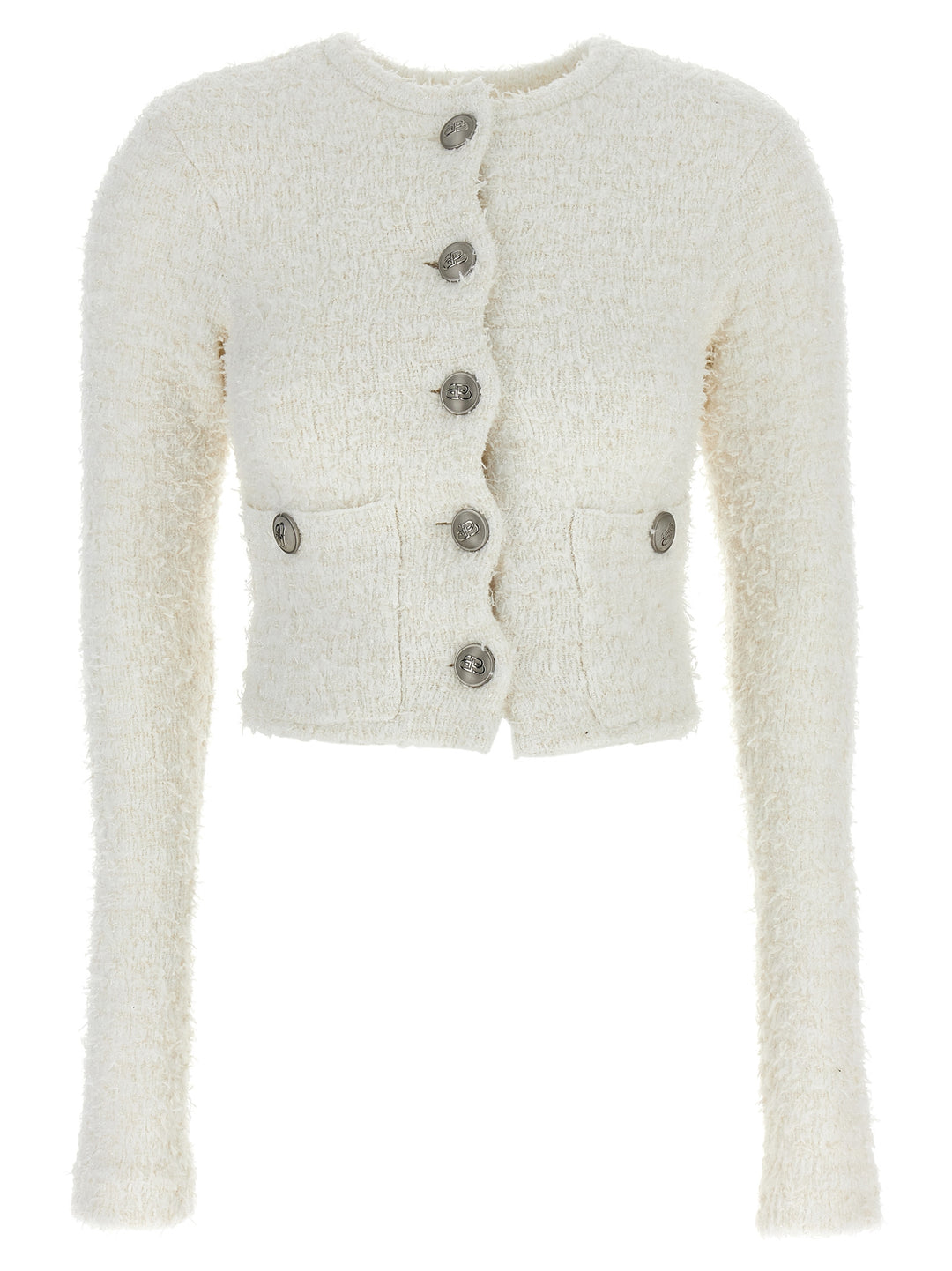 Cropped Sweater, Cardigans White