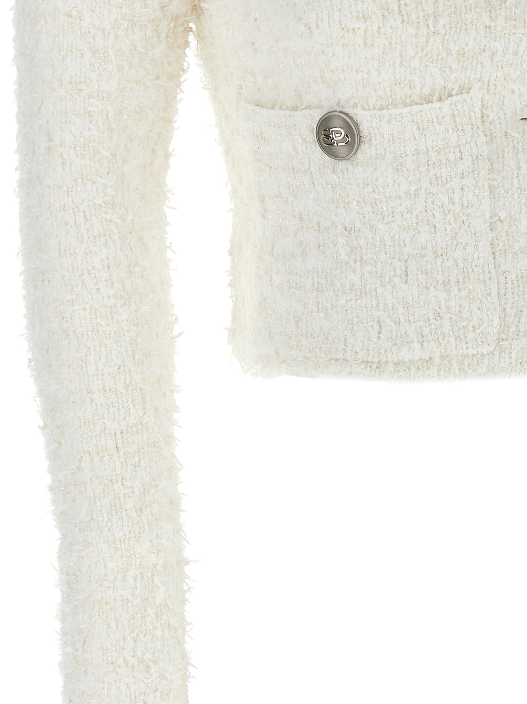 Cropped Sweater, Cardigans White