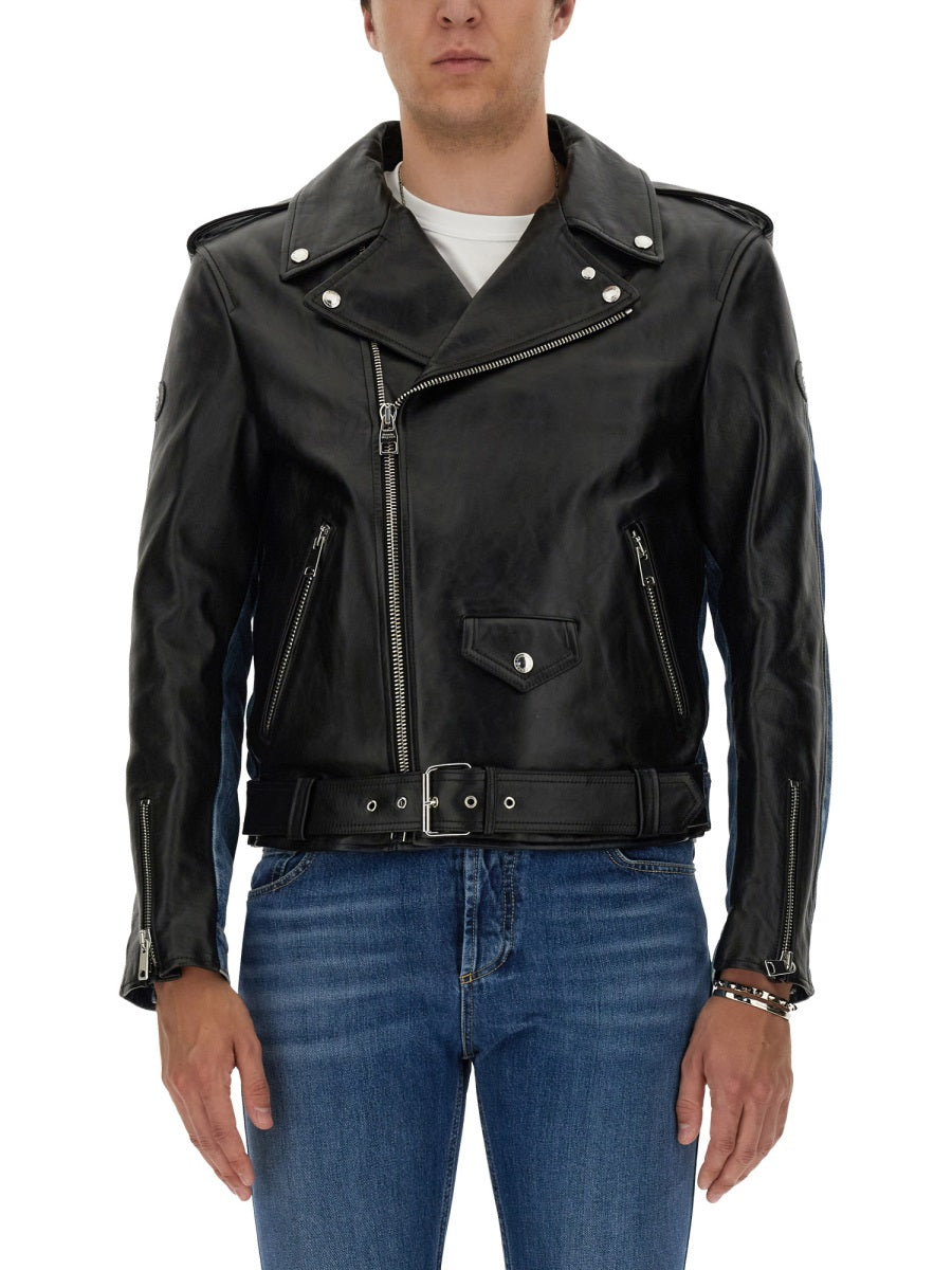 Alexander McQueen Leather Jackets - Black | Wanan Luxury