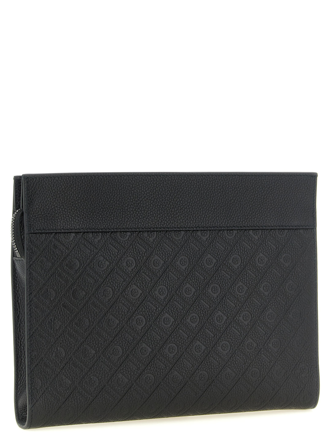 Ferragamo Ferragamo Monogram Clutch - Black | 14797b1c2a70a4896aa4c58068876696b1639cc5