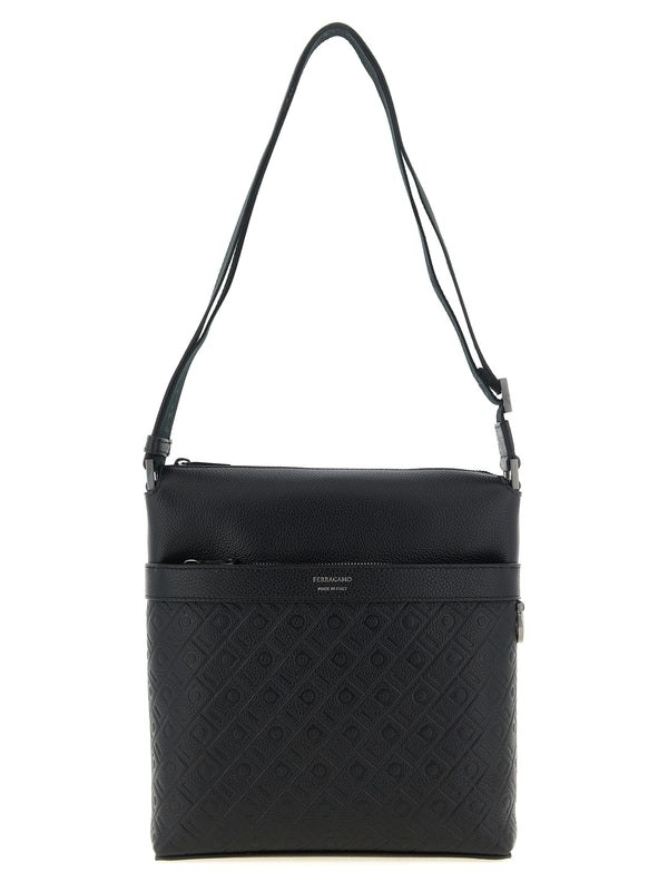 Ferragamo Monogram Crossbody Bags Black
