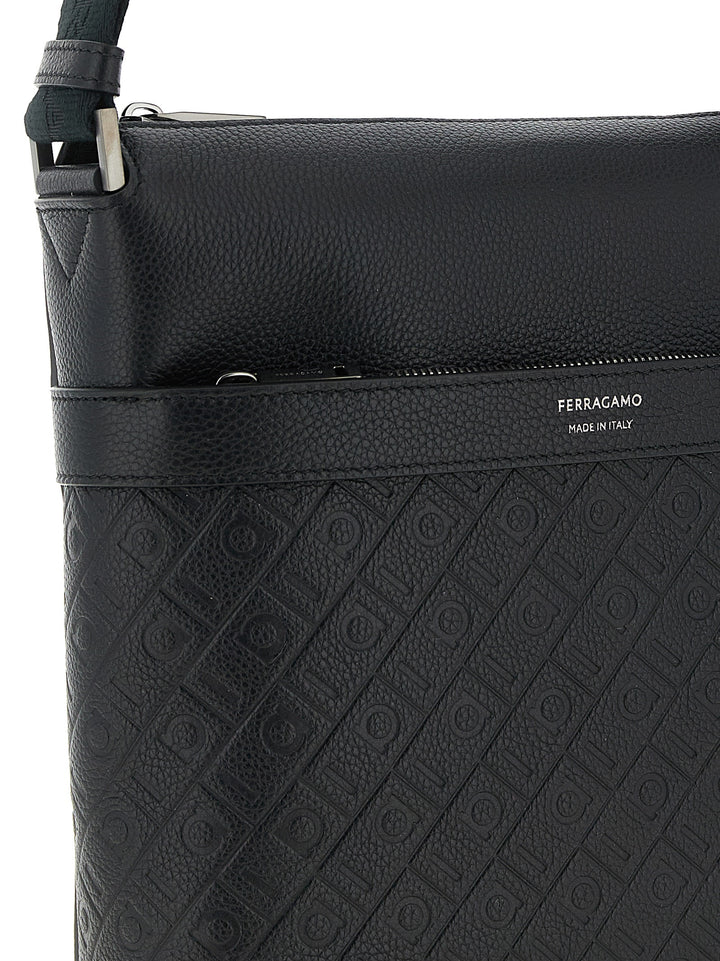 Ferragamo Ferragamo Monogram Crossbody Bags - Black | e1b7b0837d55c5b9fcf64320b1b0e6e713d336e0