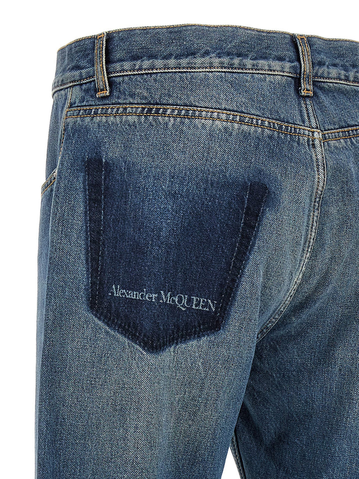 Trompe L'Oeil Pocket Jeans Blue