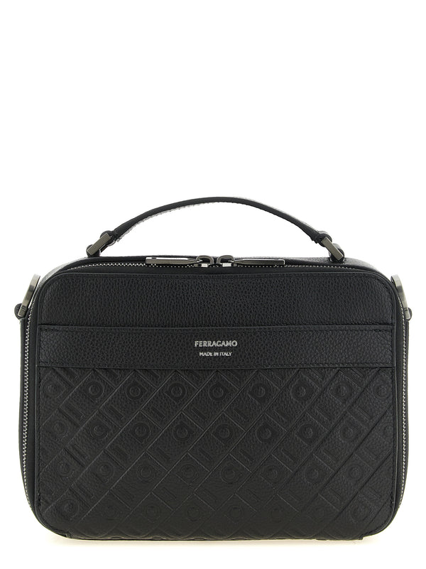 Ferragamo Monogram Crossbody Bags Black