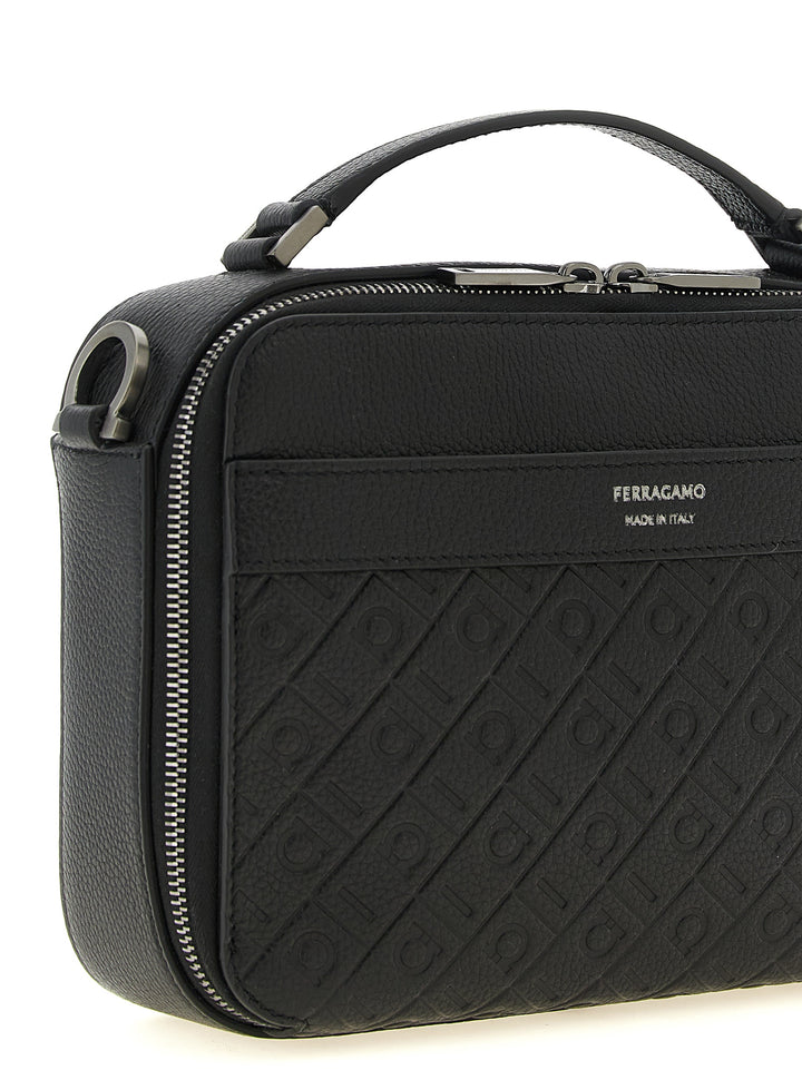 Ferragamo Ferragamo Monogram Crossbody Bags - Black | d85288361215d01be539a35ff7092687d8ecfae3