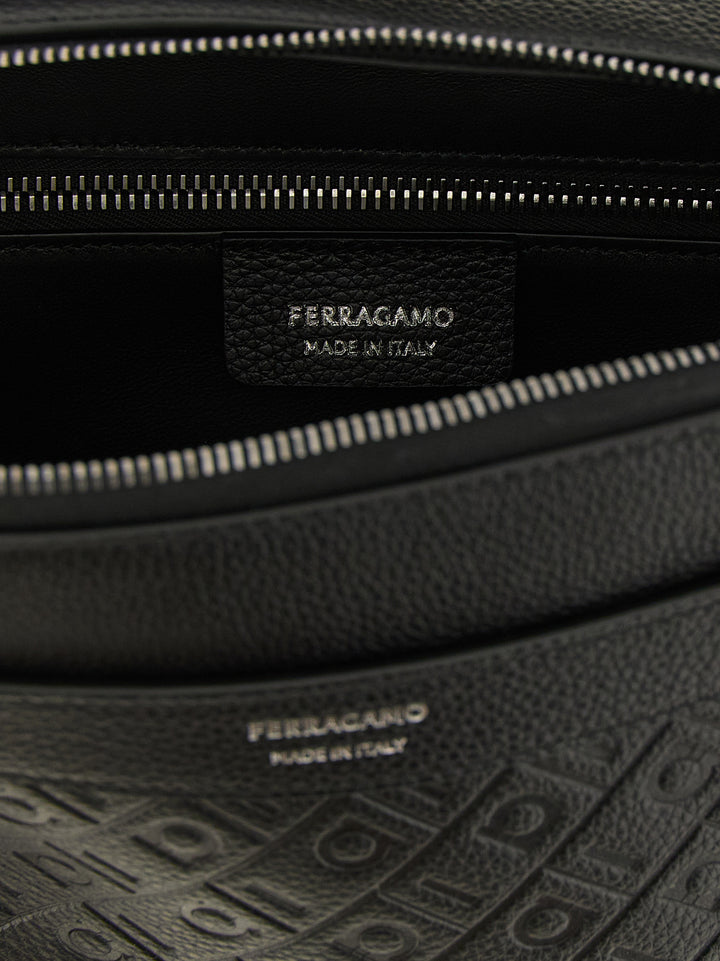 Ferragamo Ferragamo Monogram Crossbody Bags - Black | e139919f380284e46693ceadc61e49e374f614d8