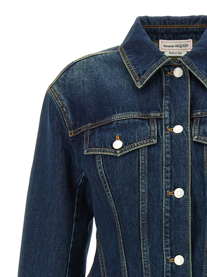 Denim Jacket Casual Jackets, Parka Blue