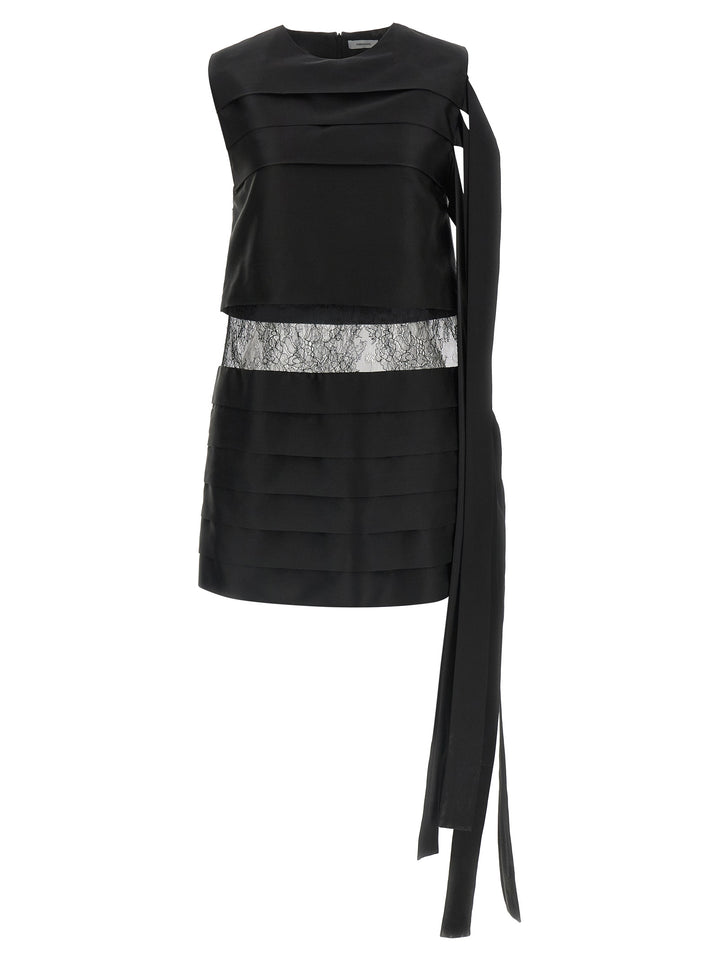 Ferragamo Lace Insert Dress Dresses - Black | fa7a5a103f733f516a2d263244374b79cc8a0281