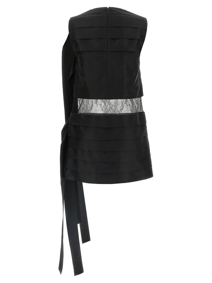 Ferragamo Lace Insert Dress Dresses - Black | f807db0ae9ffbd26f8a17da9b12acfcbcd1b5b59