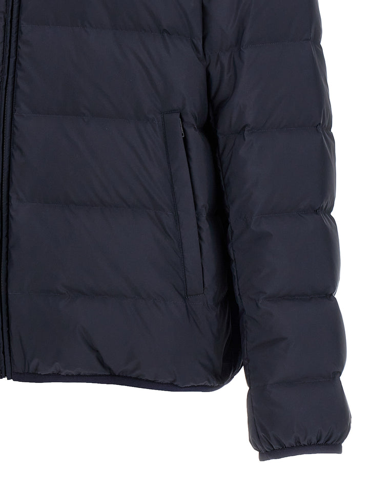 Gucci Logo Print Down Jacket Puffer Jackets - Blue | 80a49a3740c96433027f9aed80da3e11d3cd863a
