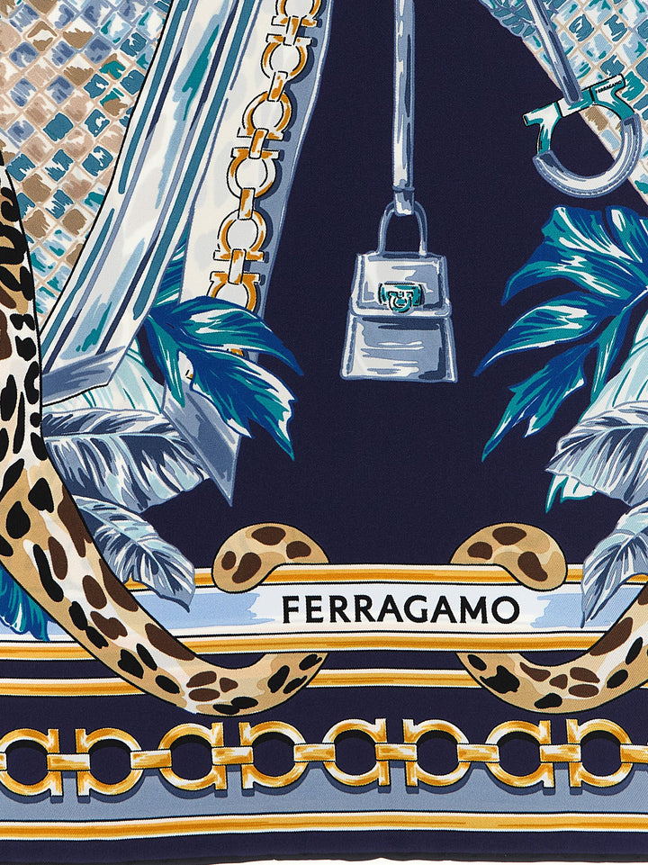 Ferragamo Felindra Scarves and Foulards - Blue | d8408a3f3f9c3858f9c55f42c14cdb6509772713