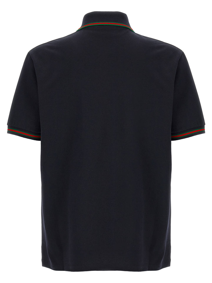 Gucci Nastro Web Polo - Blue | 50671431af19333fe52e8428262d6e570377a39e