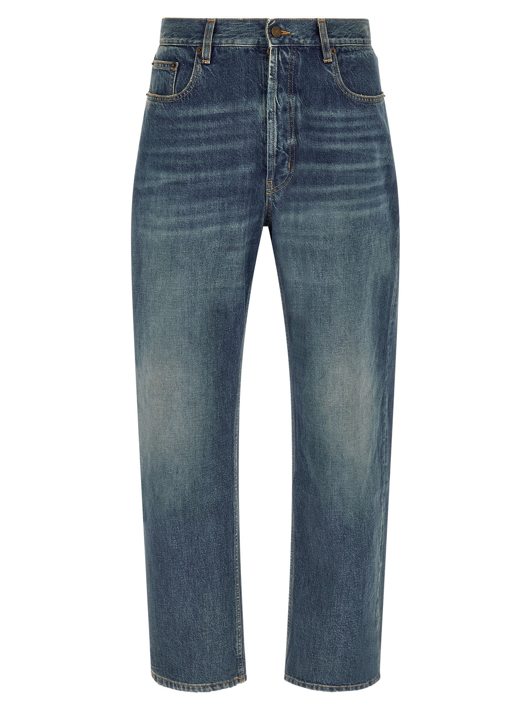 Saint Laurent Straight Leg Jeans - Blue | 29212068c213f4d6af96de23a89d304863d1d85b