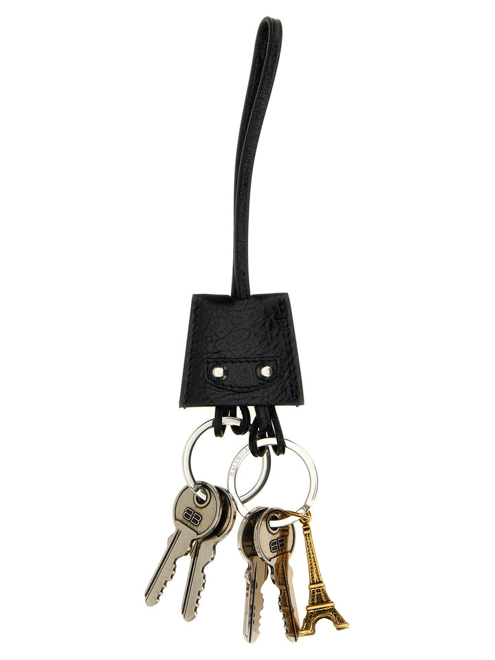 Le City Charm Eiffel Keyring Black