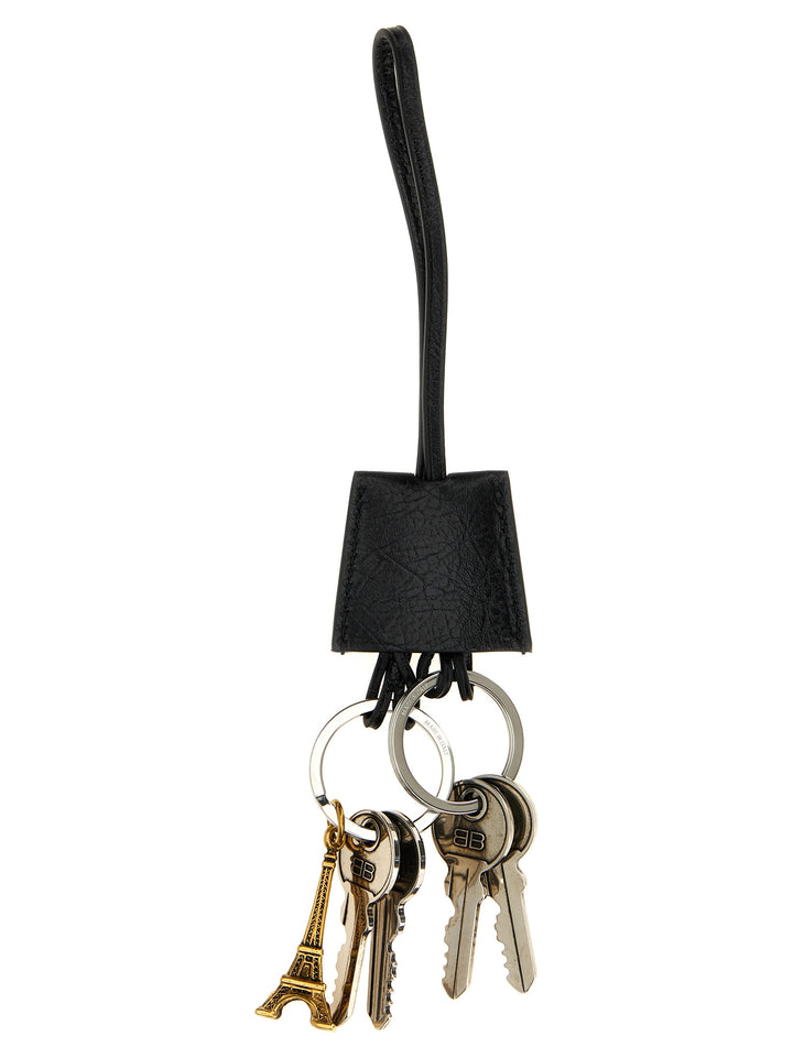 Le City Charm Eiffel Keyring Black